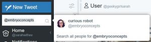 Searching for a username
