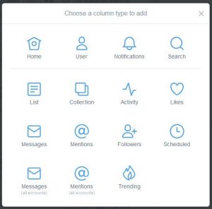 Add Column popup box