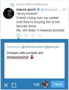 Inline replying to a tweet